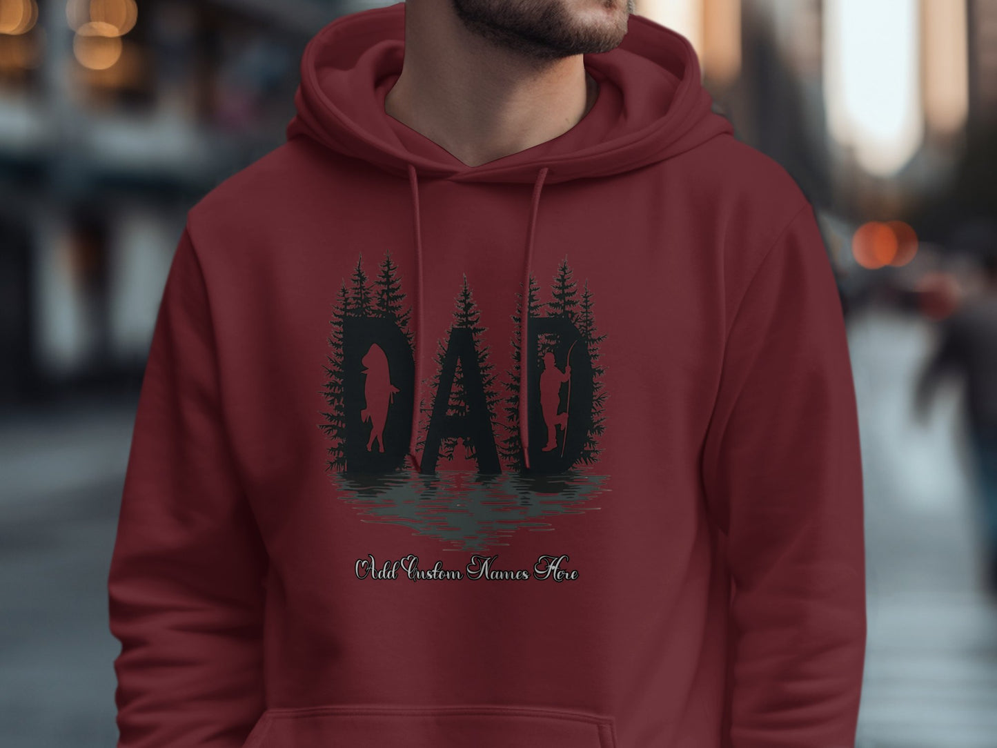 Personalized DAD Hoodie with Customizable Names product