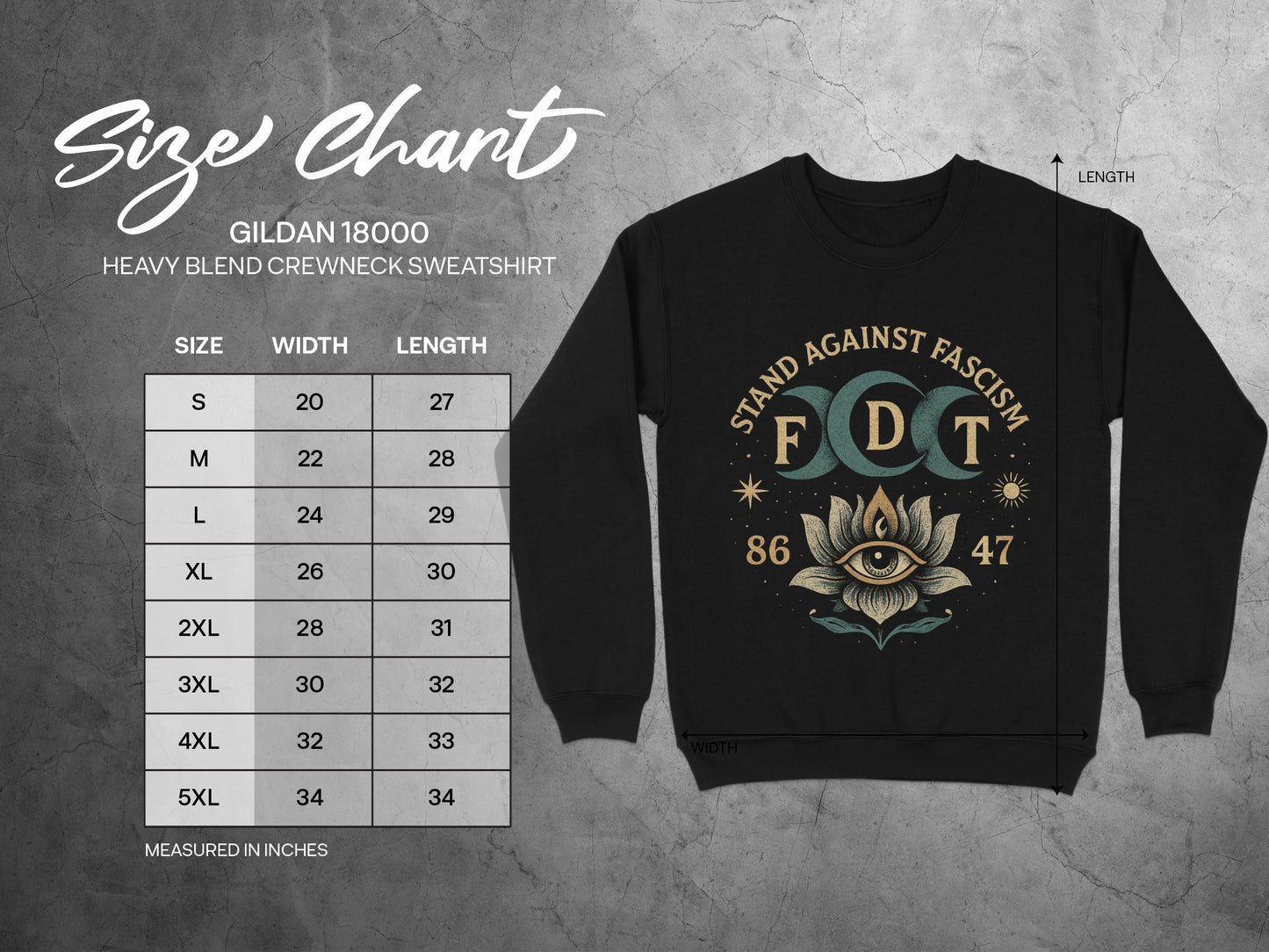 Stand Against Fascism Graphic Crewneck Sweatshirt product