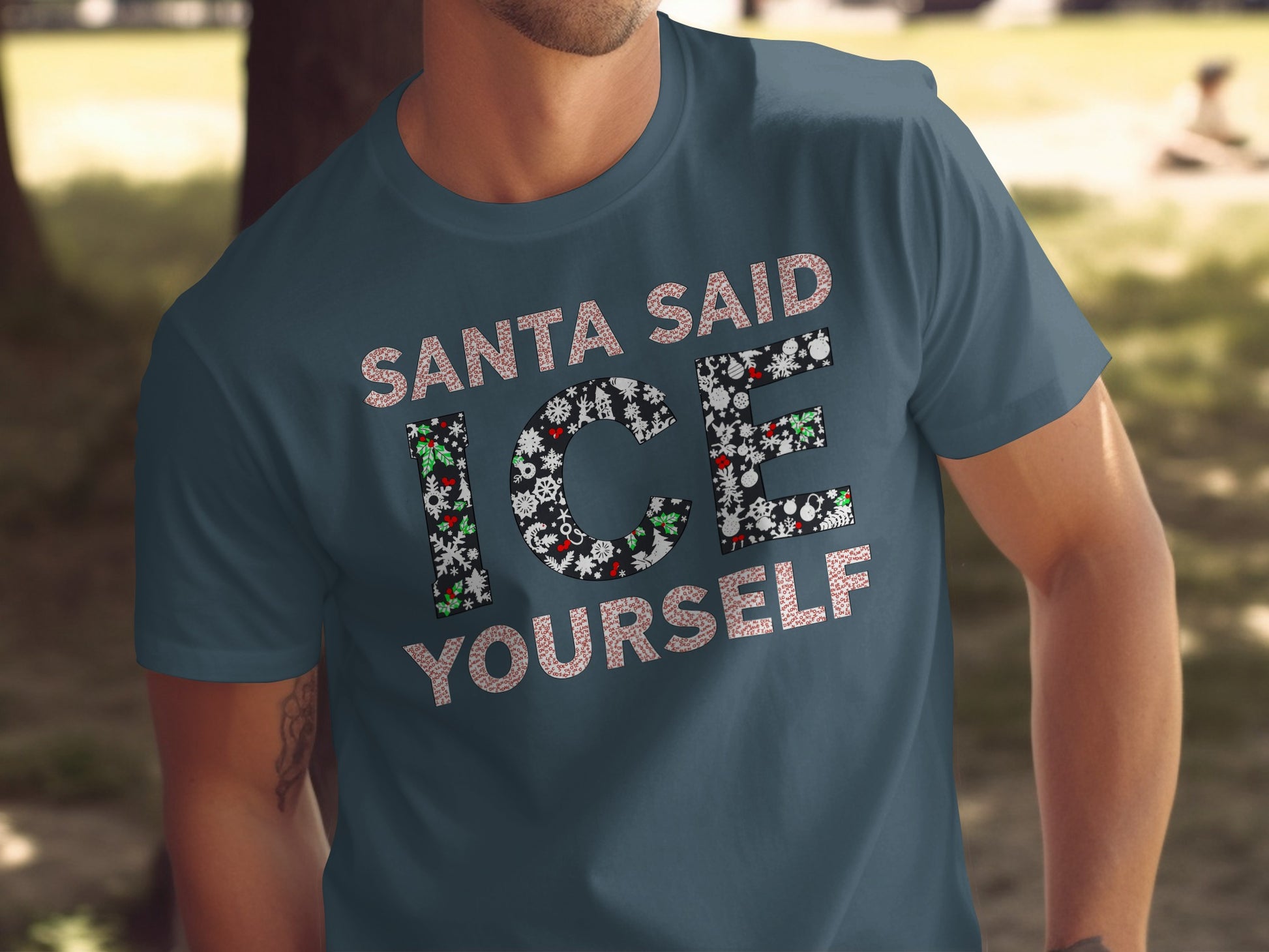Santa Said Ice Yourself Festive Graphic T-shirt