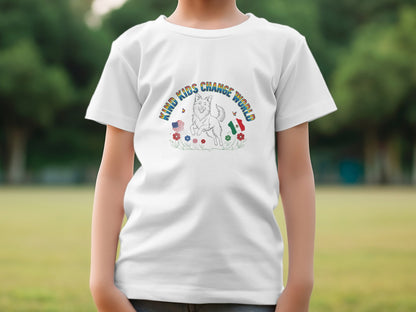 Kind Kids Change World Tshirt for Youth Casual Wear