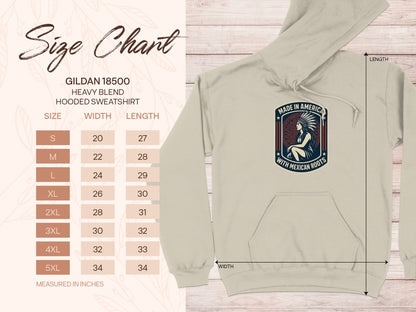 Made in America with Mexican Roots Hooded Sweatshirt product type