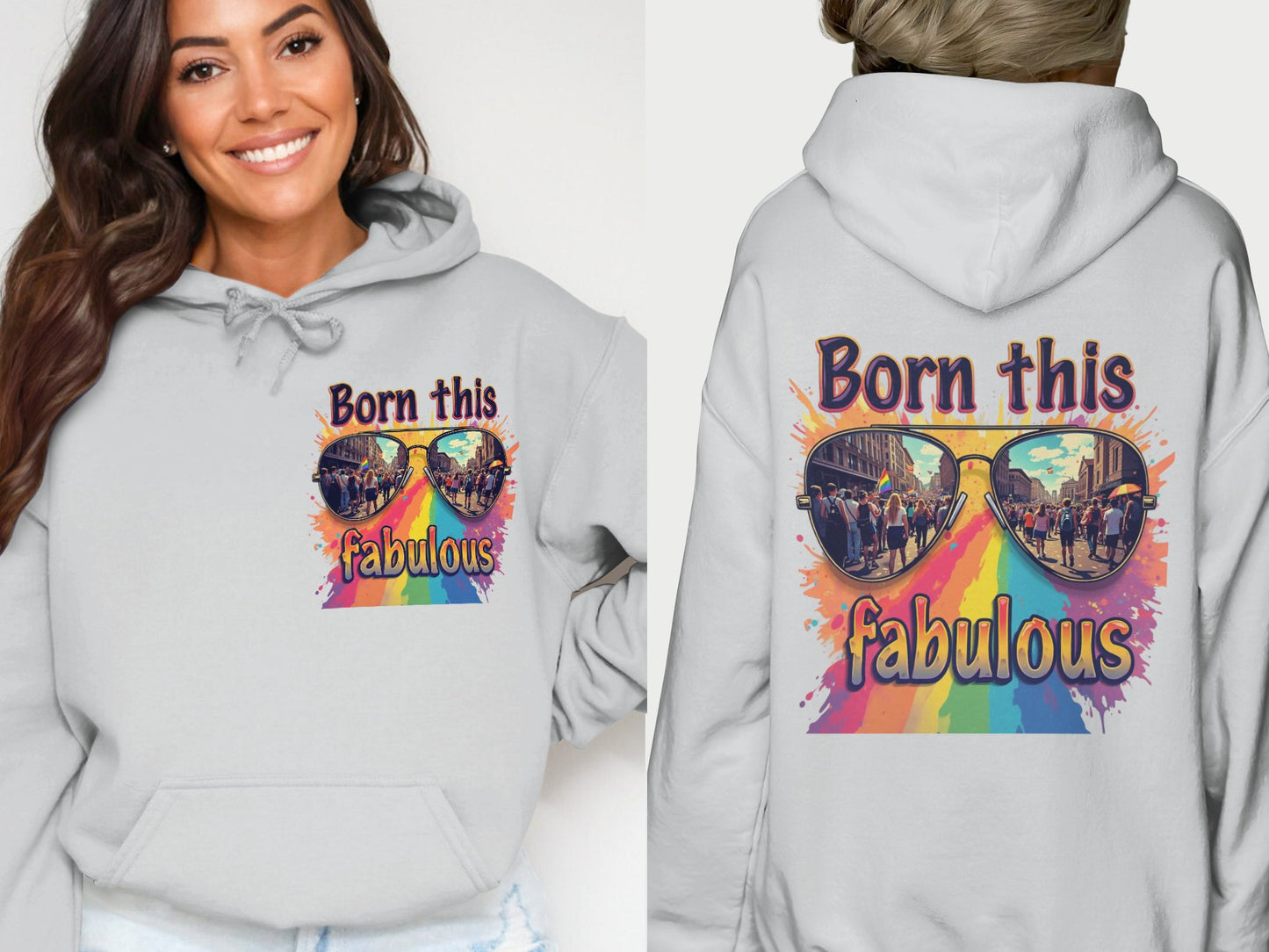 Born This Fabulous Rainbow Hoodie Product