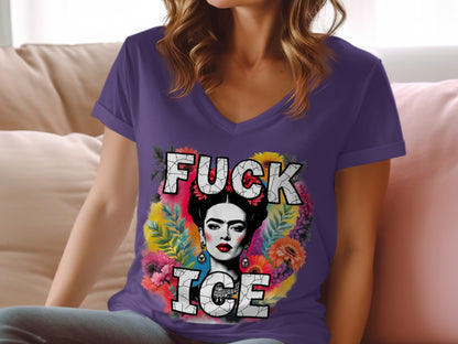 Bold Statement Graphic Tee with Floral Accent