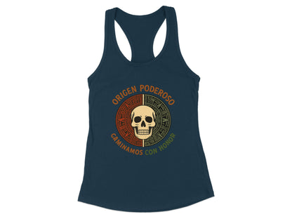 Origen Poderoso Caminamos Con Honor Skull Tank Top