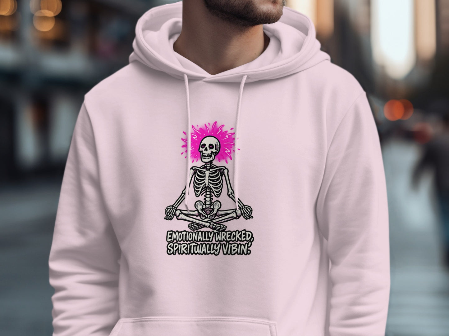 Emotionally Wrecked Spiritually Vibin Hoodie product type