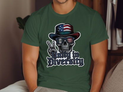 Unity in Diversity Peace Skull Graphic T-Shirt product