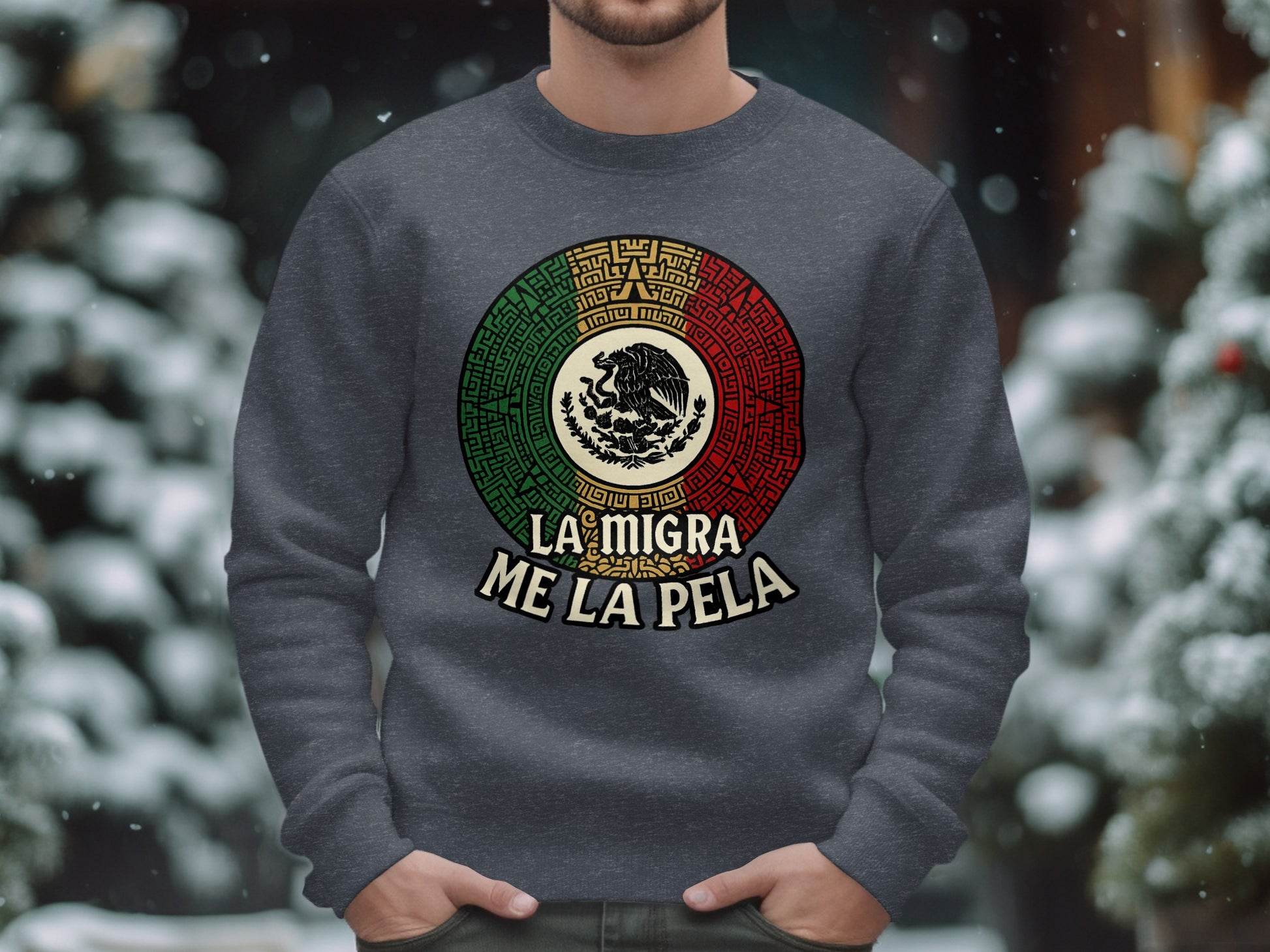La Migra Me La Pela Stylish Graphic Sweatshirt product