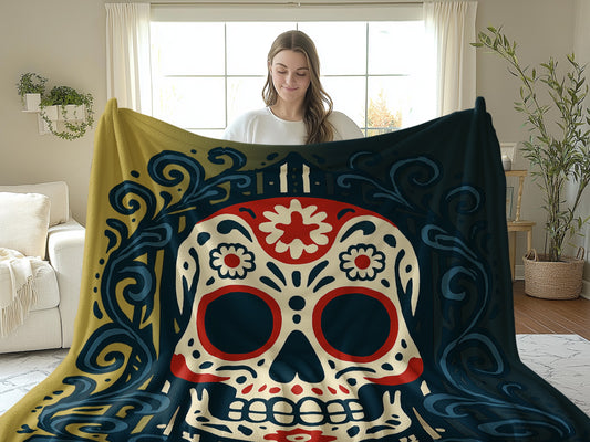 Day of the Dead Skull Blanket Home Decor product type