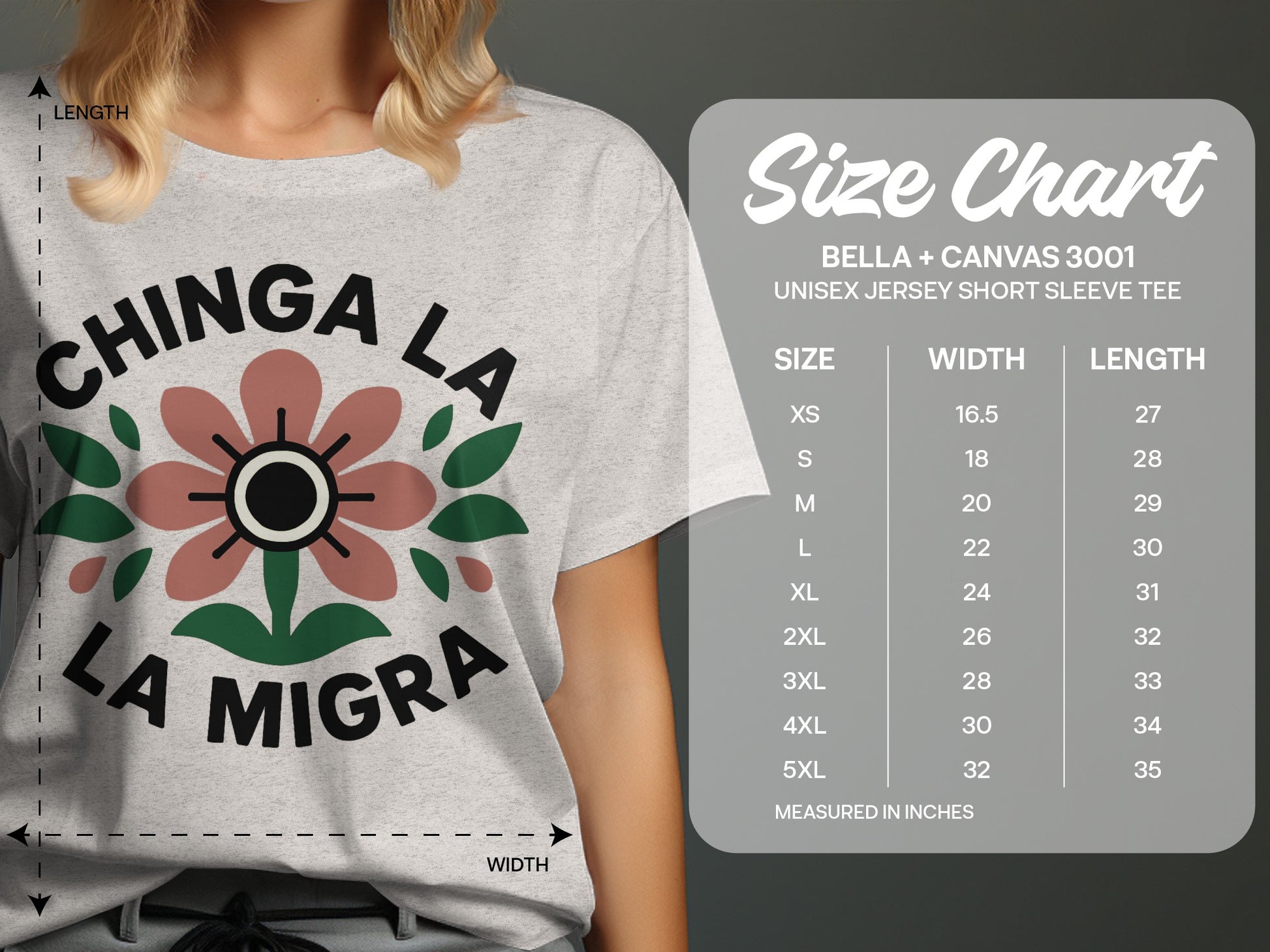 Stylish Chinga La Migra Print Unisex Jersey Shirt product type