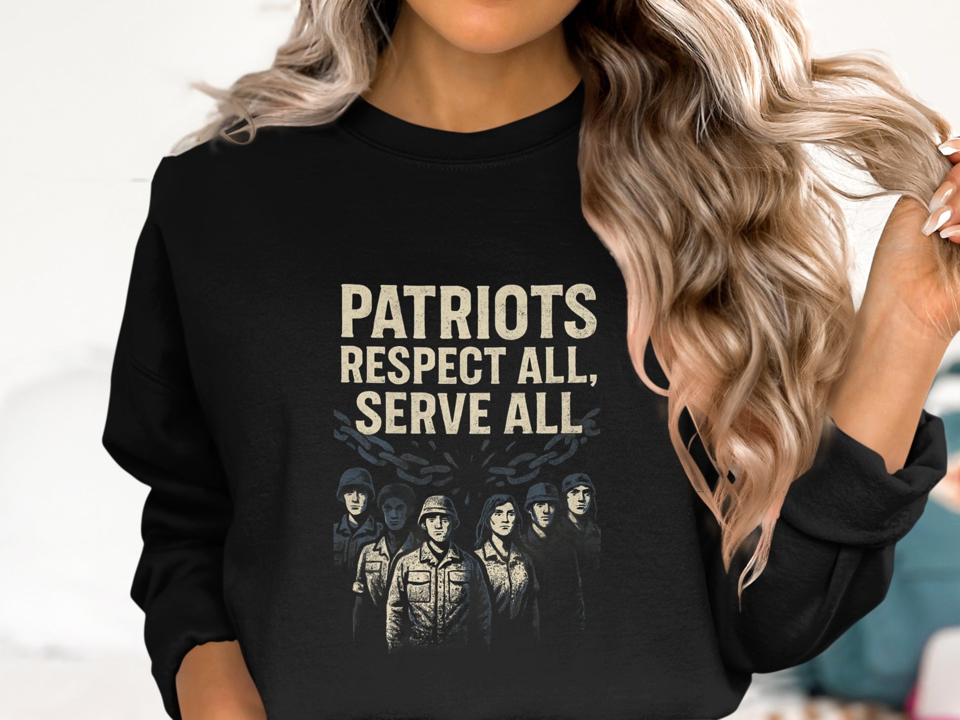 Patriots Respect All Serve All sweatshirt product