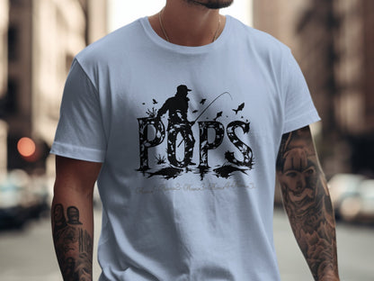 Pops Fishing Graphic T-Shirt Comfortable Unisex Product Type