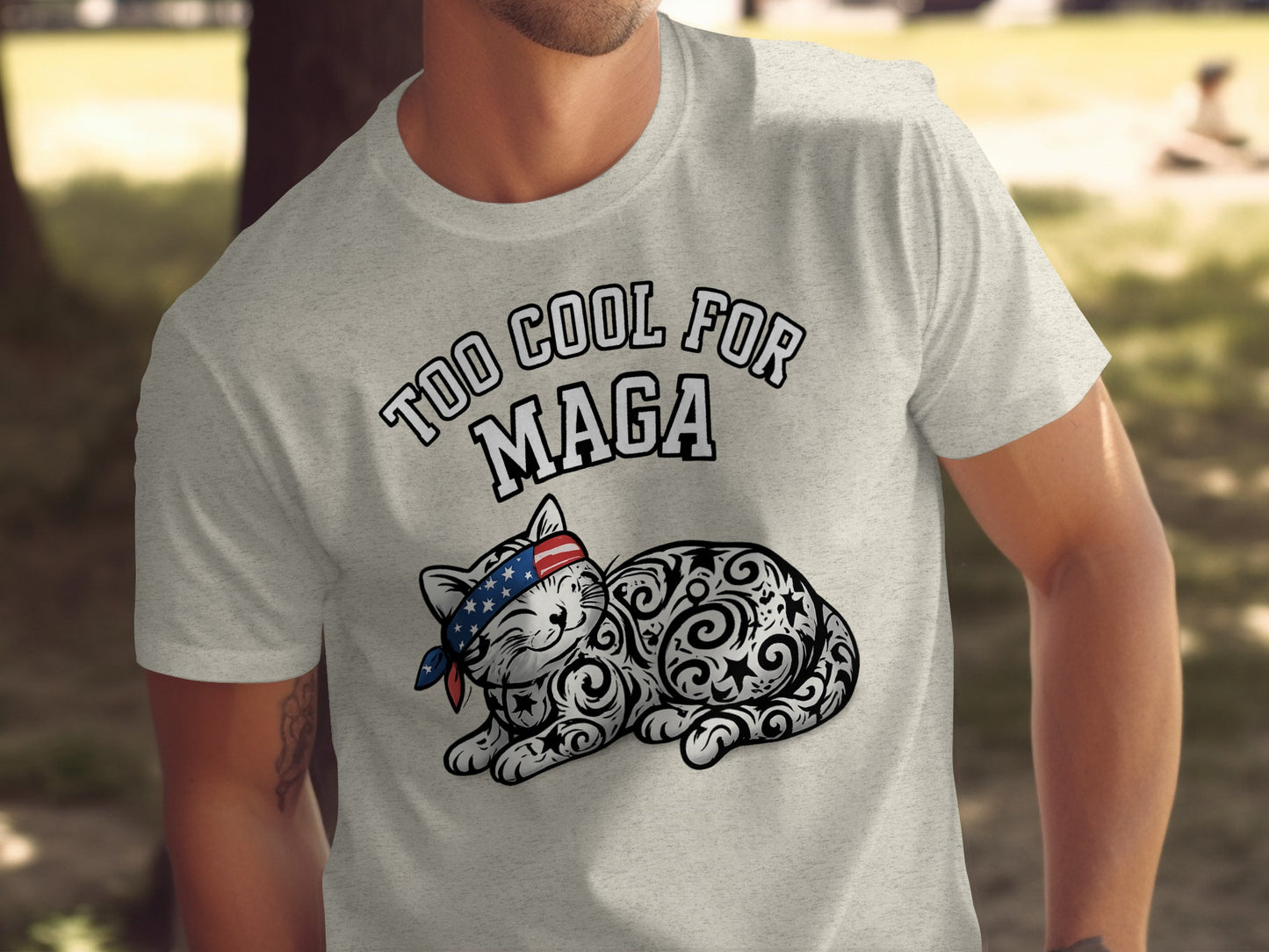 Too Cool for MAGA Cat Graphic T-shirt product
