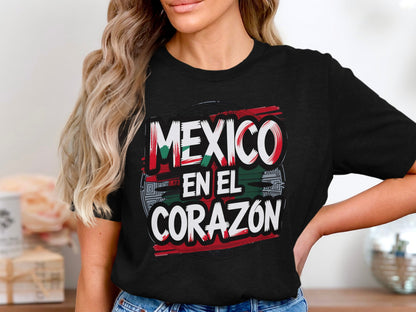 Mexico En El Corazon Graphic Black T-Shirt product