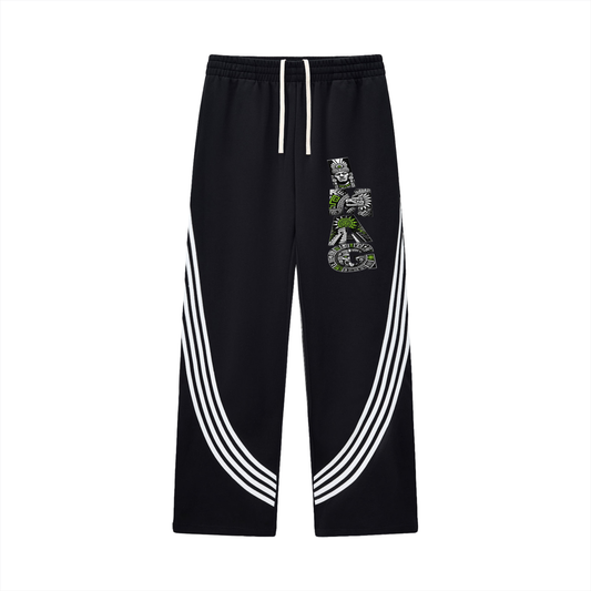 Curved Stripe Straight Sweatpants