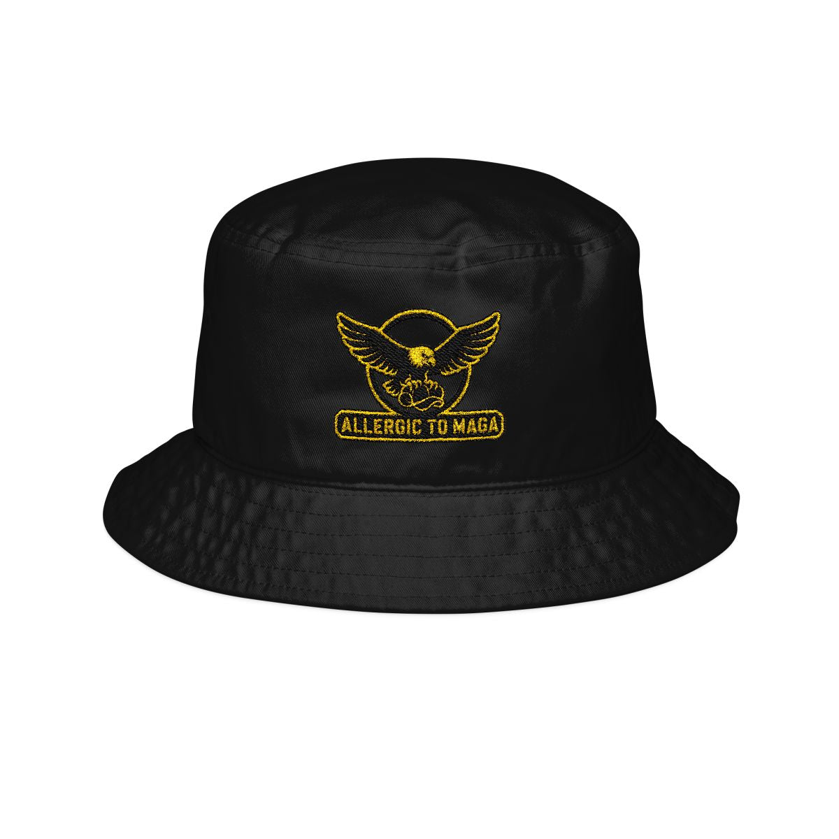 Allergic To Maga Embroidery Funny Hat Top Quality| Anti Trumpt Hat