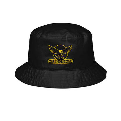 Allergic To Maga Embroidery Funny Hat Top Quality| Anti Trumpt Hat
