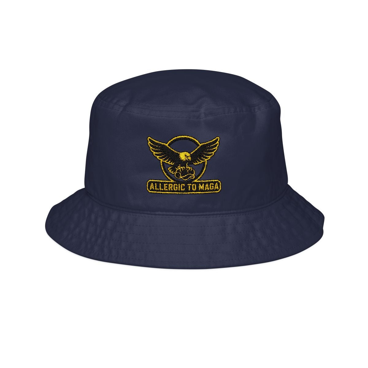 Allergic To Maga Embroidery Funny Hat Top Quality| Anti Trumpt Hat