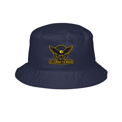 Allergic To Maga Embroidery Funny Hat Top Quality| Anti Trumpt Hat