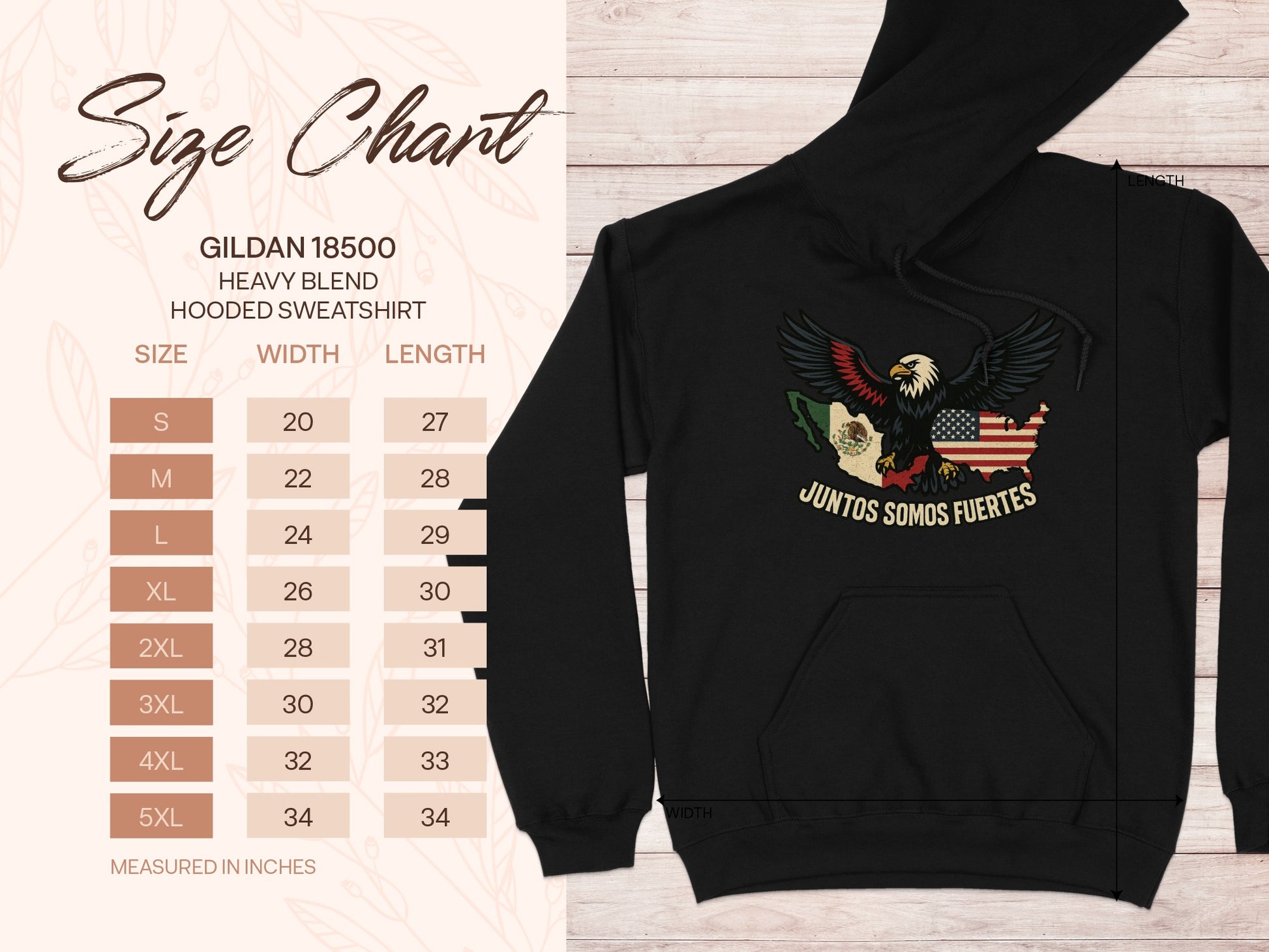 Juntos Somos Fuertes Hooded Sweatshirt product type