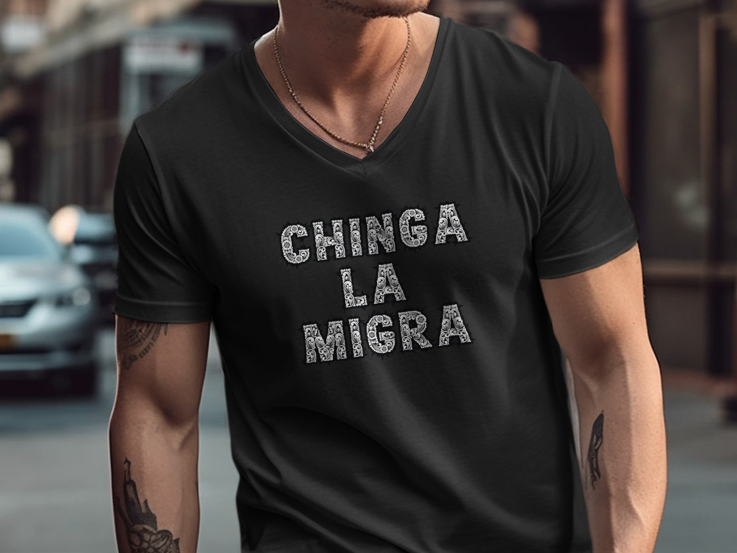 Chinga La Migra Graphic Print T-Shirt product