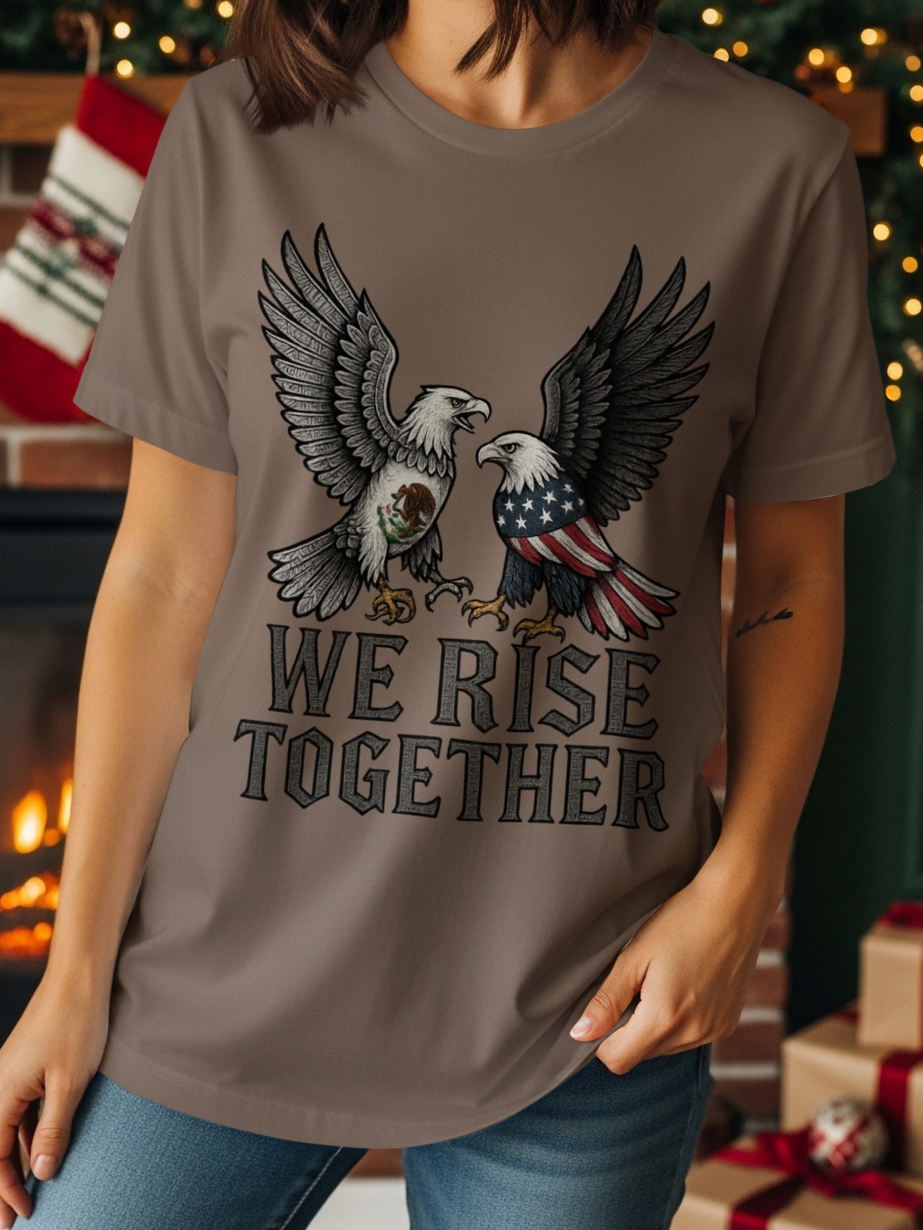 We Rise Together Bald Eagles Graphic Tee Product
