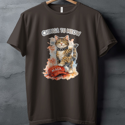 Winking Cat Middle Finger CHINGA TU MEOW MAGA Hat product type