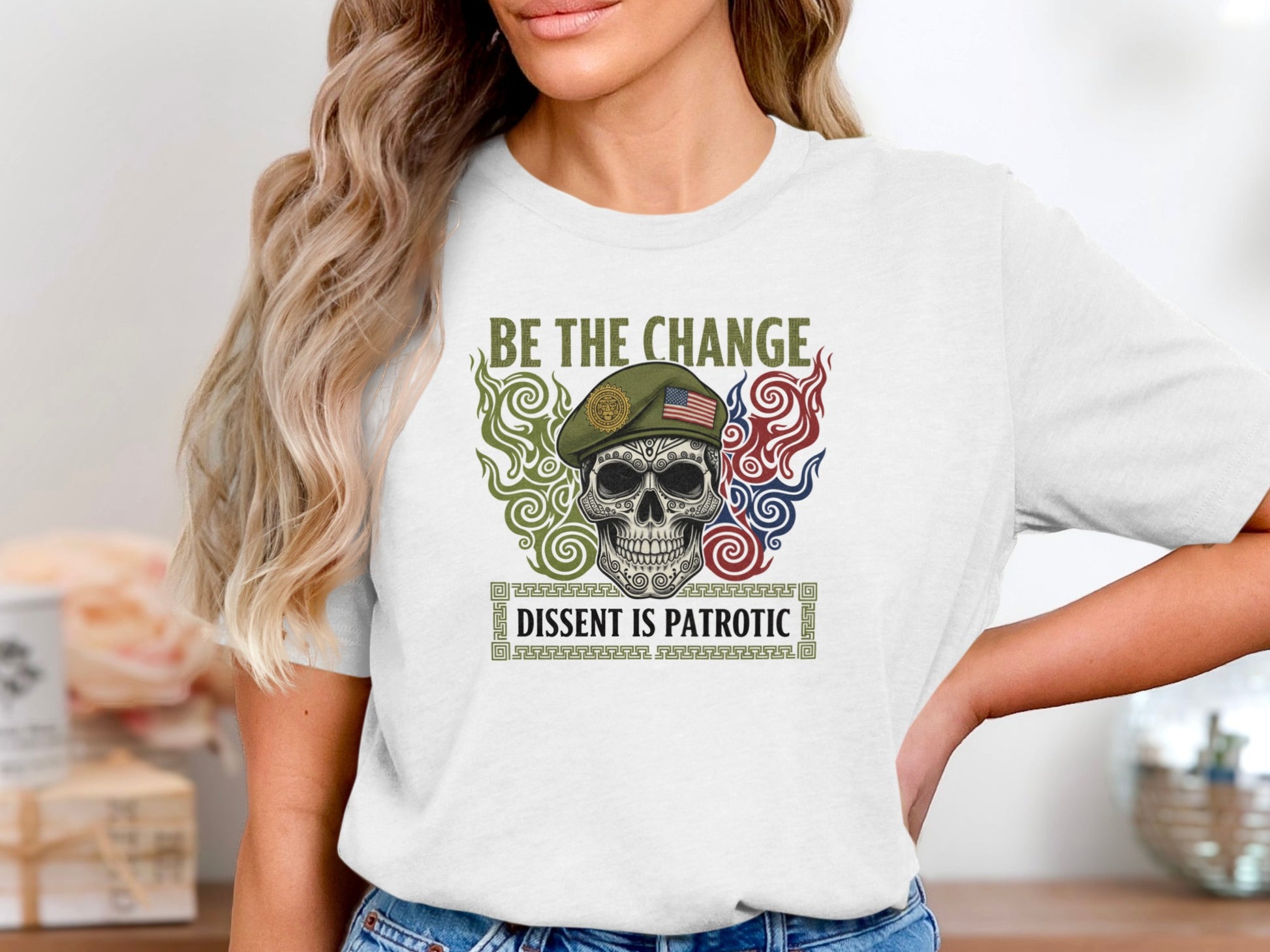Be The Change Dissent is Patriotic Graphic T-shirt