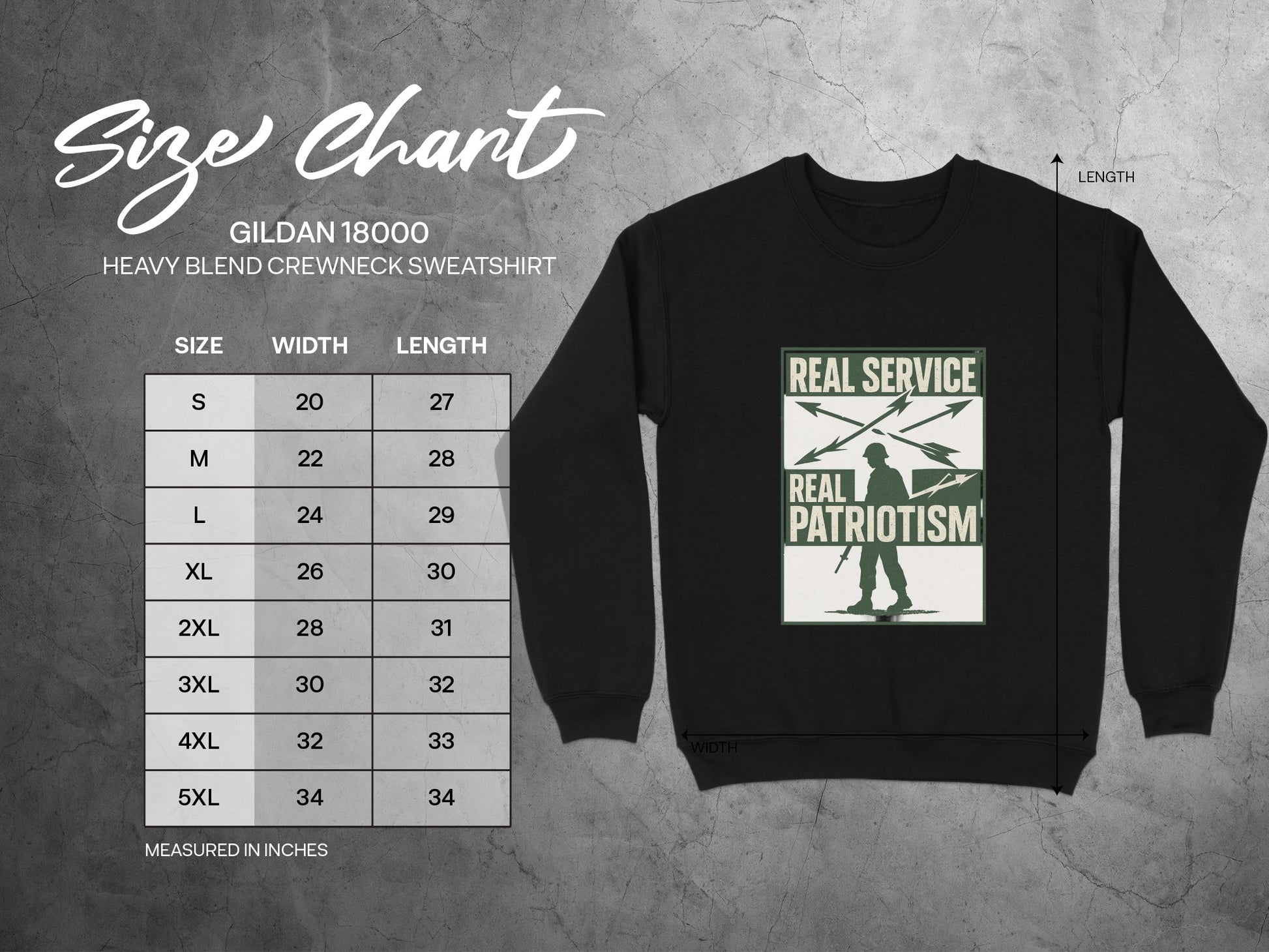 Real Service Real Patriotism Crewneck Sweatshirt product