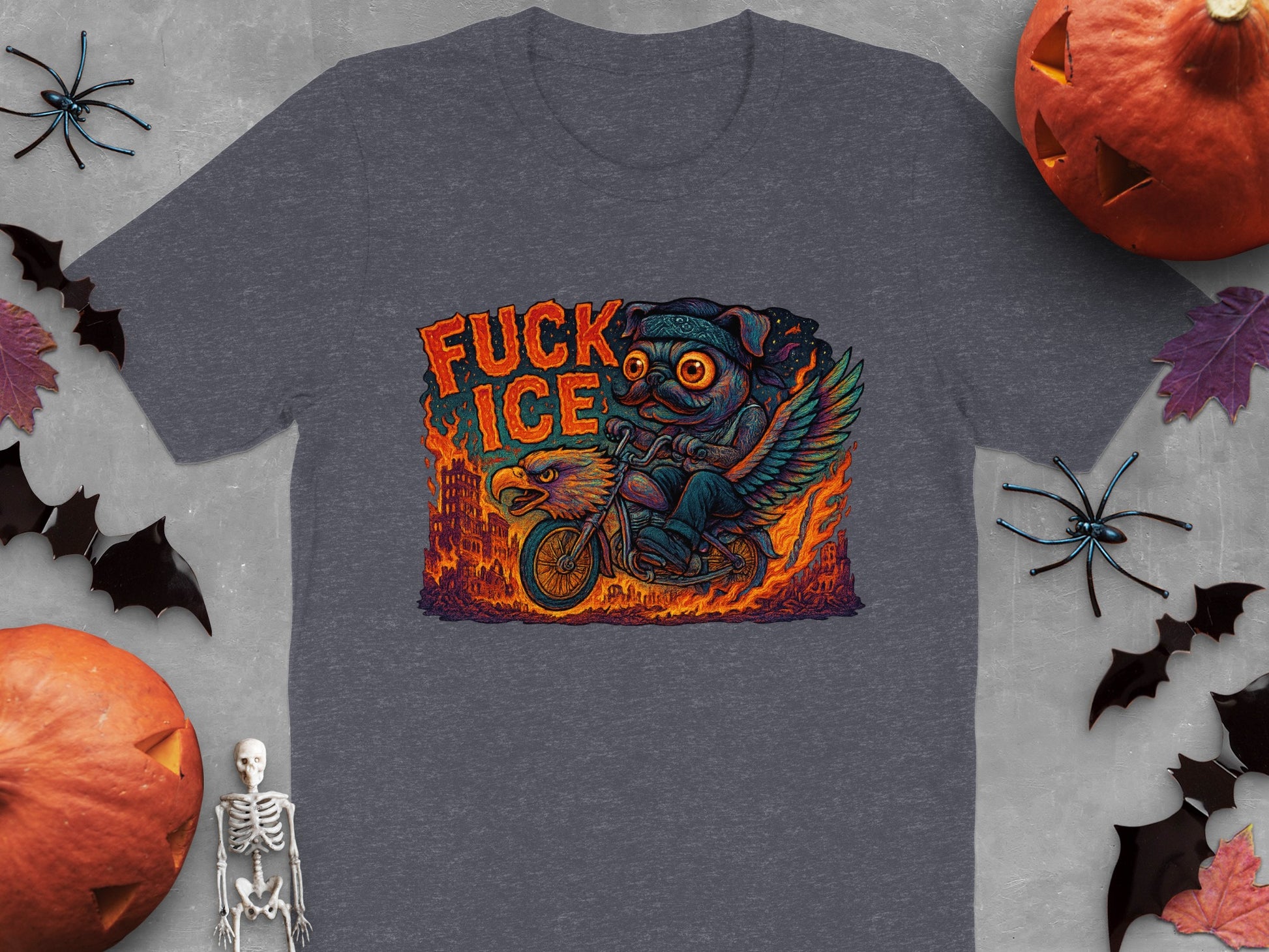 Owl and Bike Halloween Theme T-Shirt product