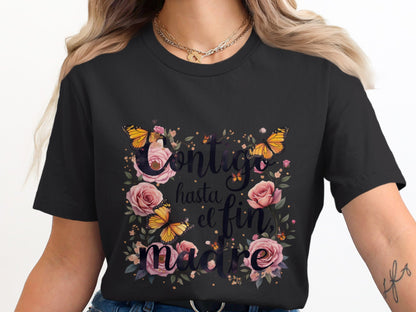 Contigo Hasta el Fin Madre Floral T-shirt product