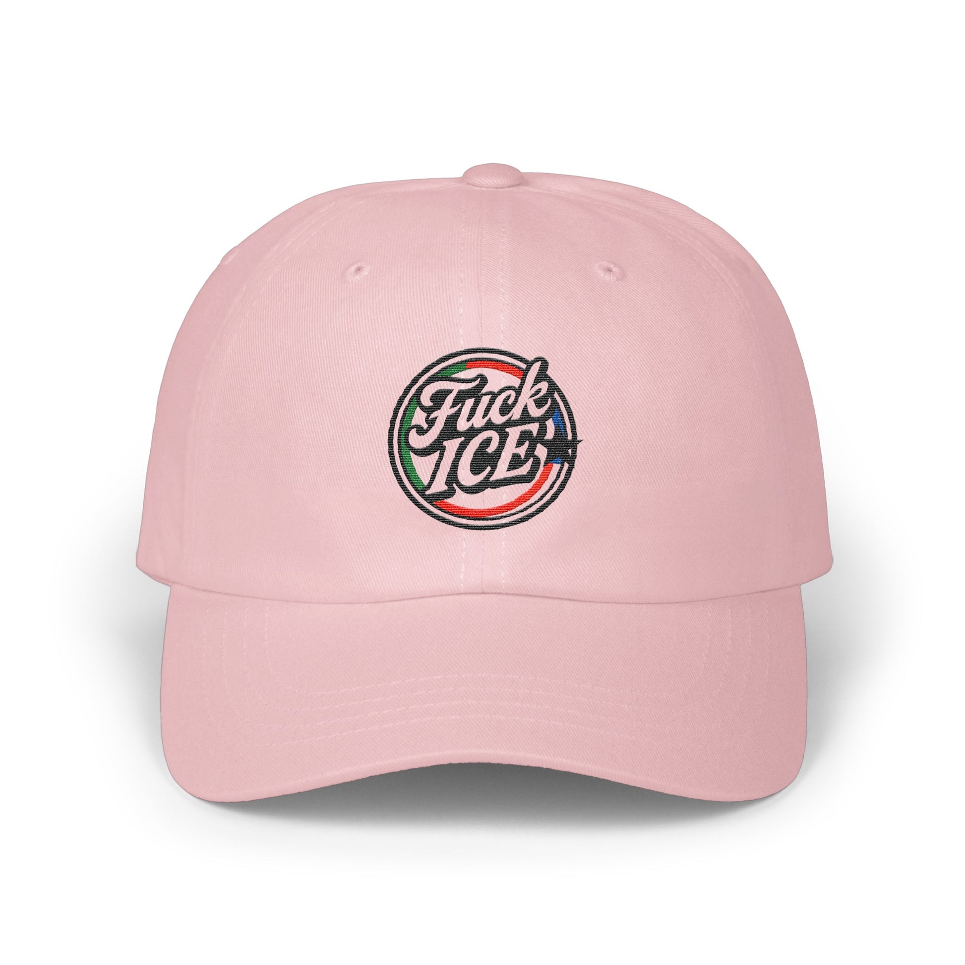 Pink Fuck ICE Dad Hat Embroidered Cap Design product