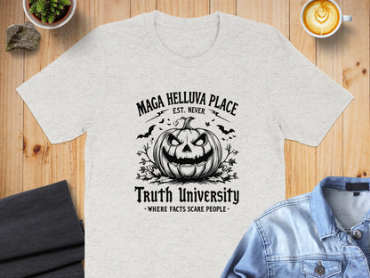 Maga Helluva Place Truth University Halloween shirt product