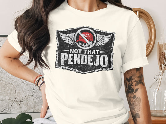 Not That Pendejo Skull Wings Red Hat MAGA Crossed product type