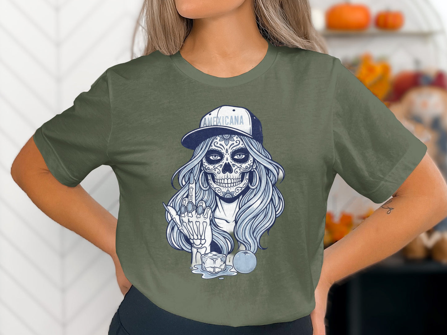 Americana Hat Girl Graphic Design T-Shirt product
