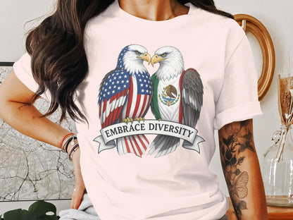 Embrace Diversity Eagle Print Graphic T-shirt product