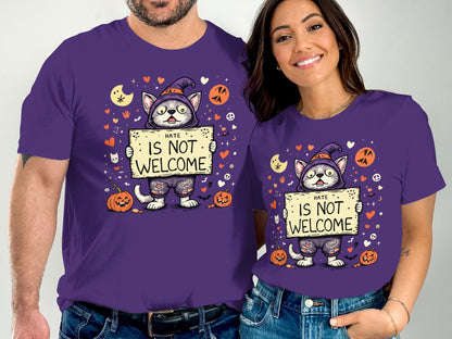 Hate is Not Welcome Halloween Cat product