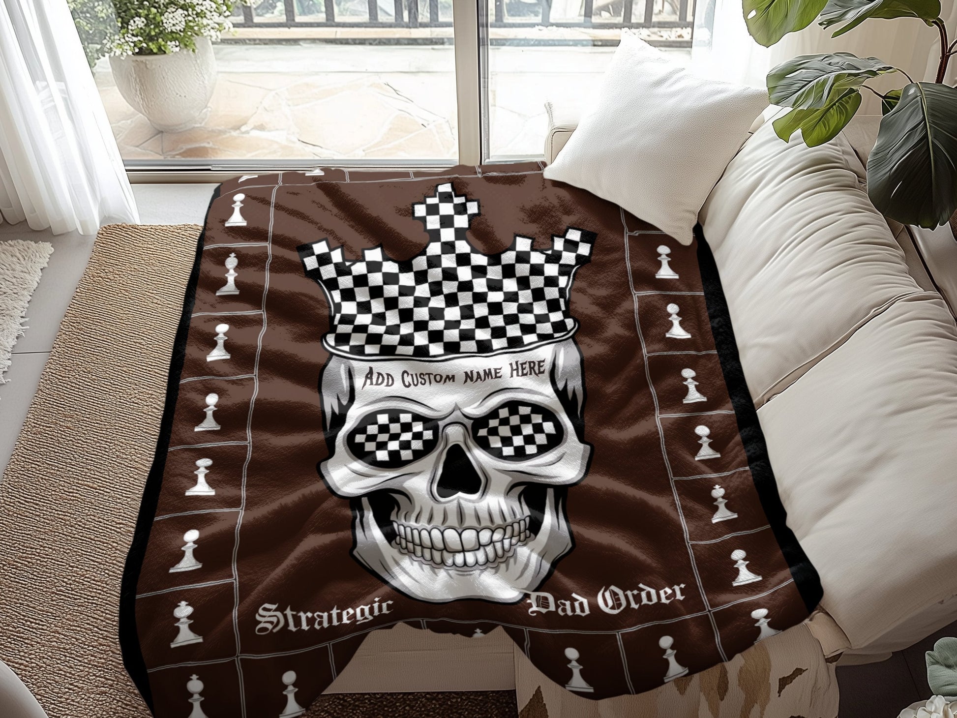 Strategic Dad Order Chess Design Blanket product
