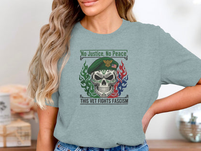 No Justice No Peace This Vet Fights Fascism Shirt