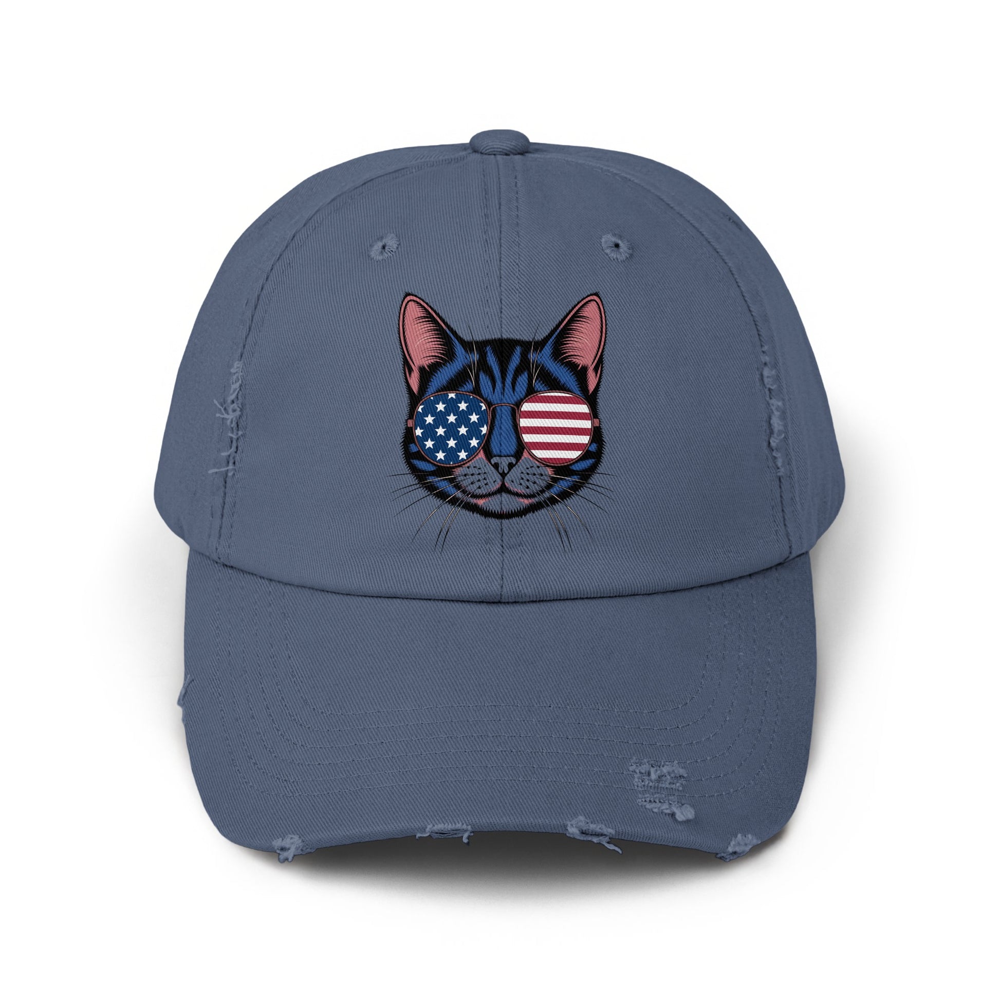 Patriotic Cat with Sunglasses Baseball Cap product