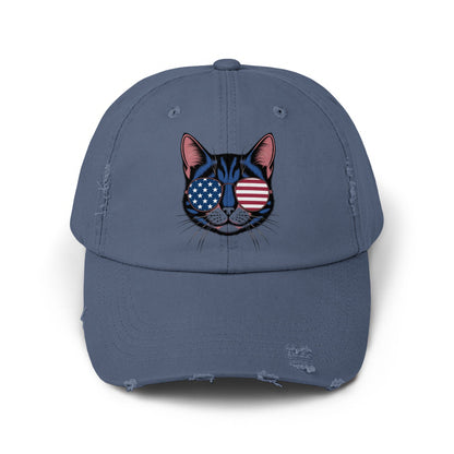 Patriotic Cat with Sunglasses Baseball Cap product