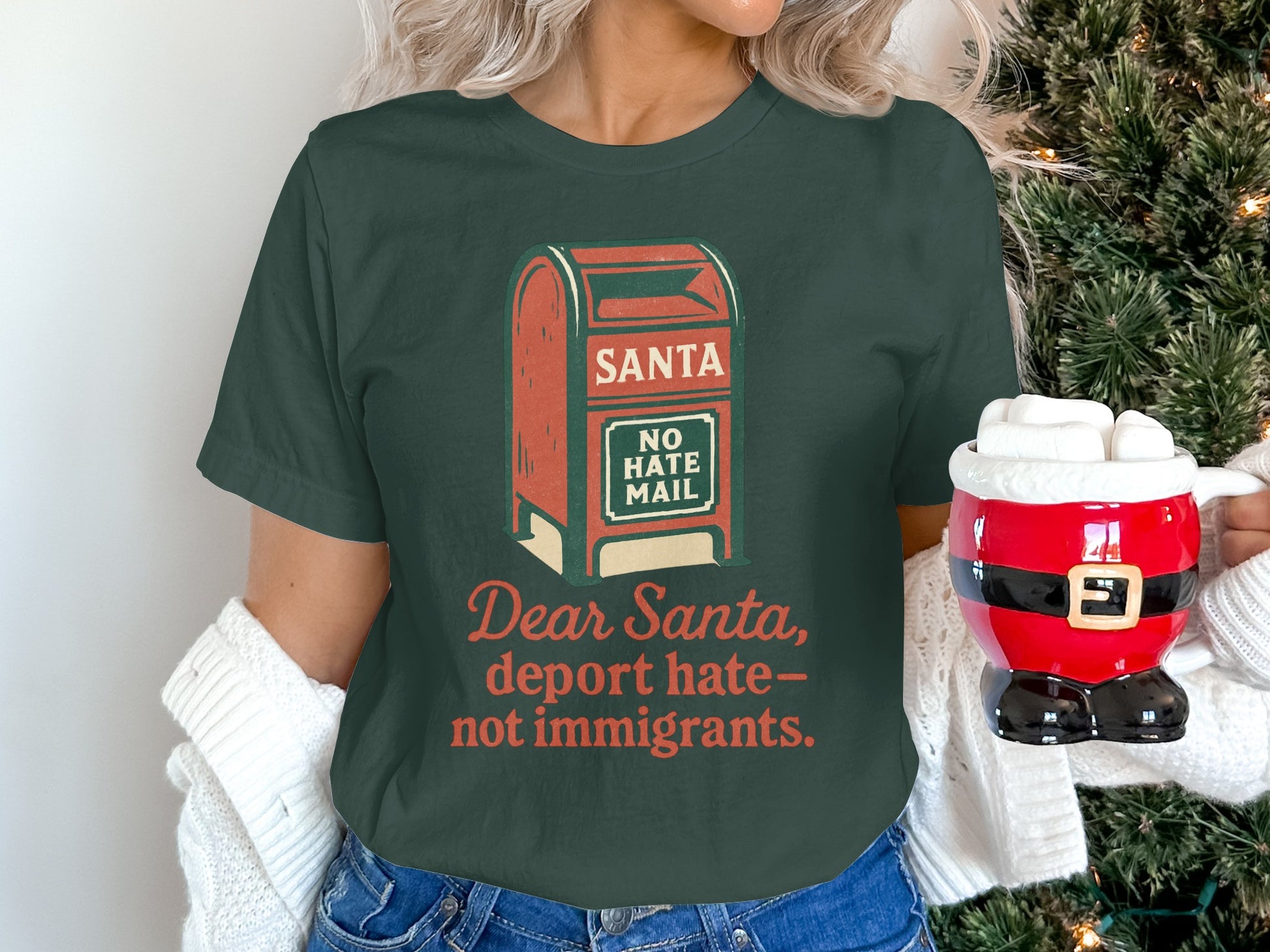 Dear Santa Deport Hate Not Immigrants Shirt
