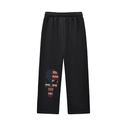 Fdt USA Skull Contrast-Stitched Fleece Sweatpants