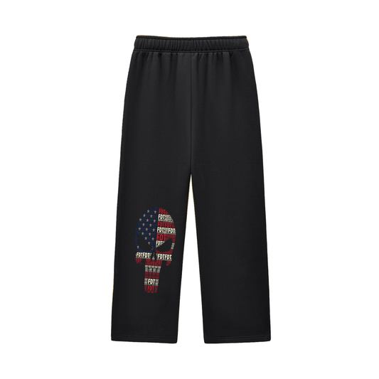 Fdt USA Skull Contrast-Stitched Fleece Sweatpants