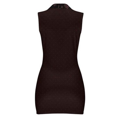 Mexican American Flag Dress, Sleeveless Bodycon Zip Dress for Women, USA Mexico Roses