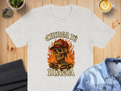 Chinga Tu MAGA Skeleton Graphic Shirt product