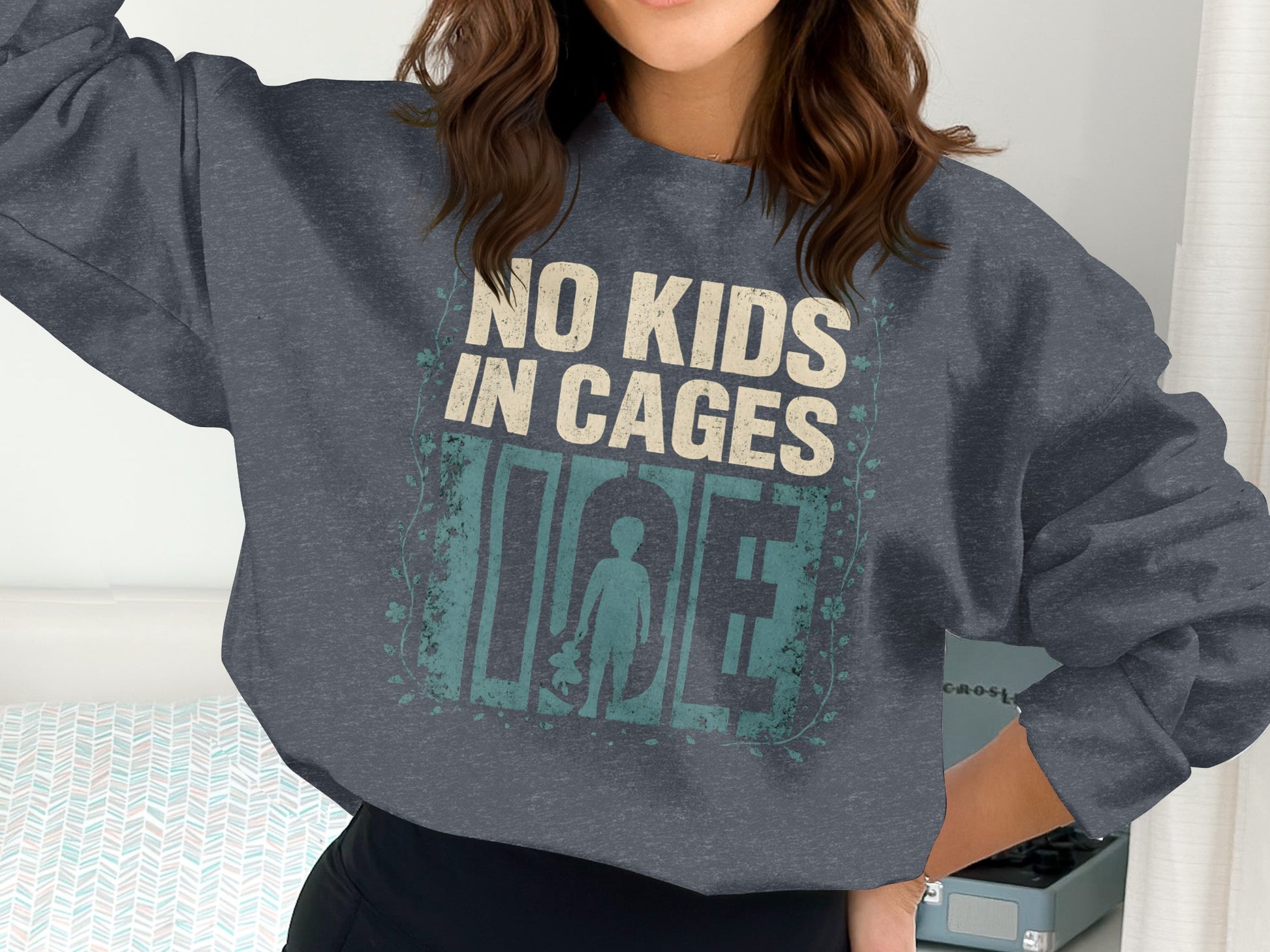 No Kids In Cages statement sweatshirt product type