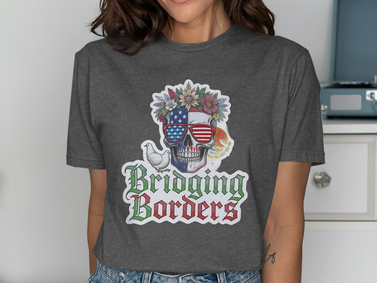 Bridging Borders Skull Graphic Tee Shirt product type