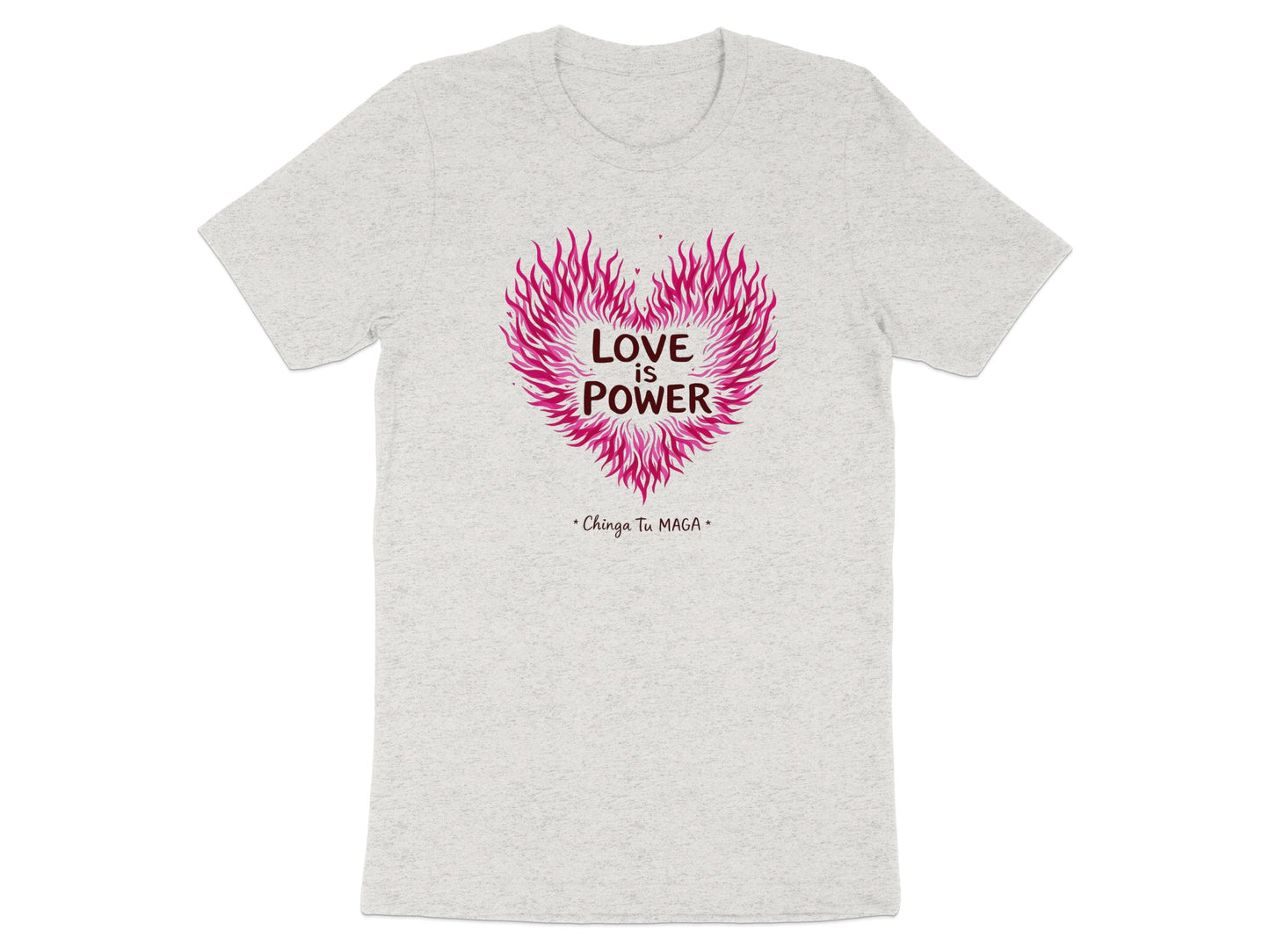 Love is Power Heart Illustration T-Shirt