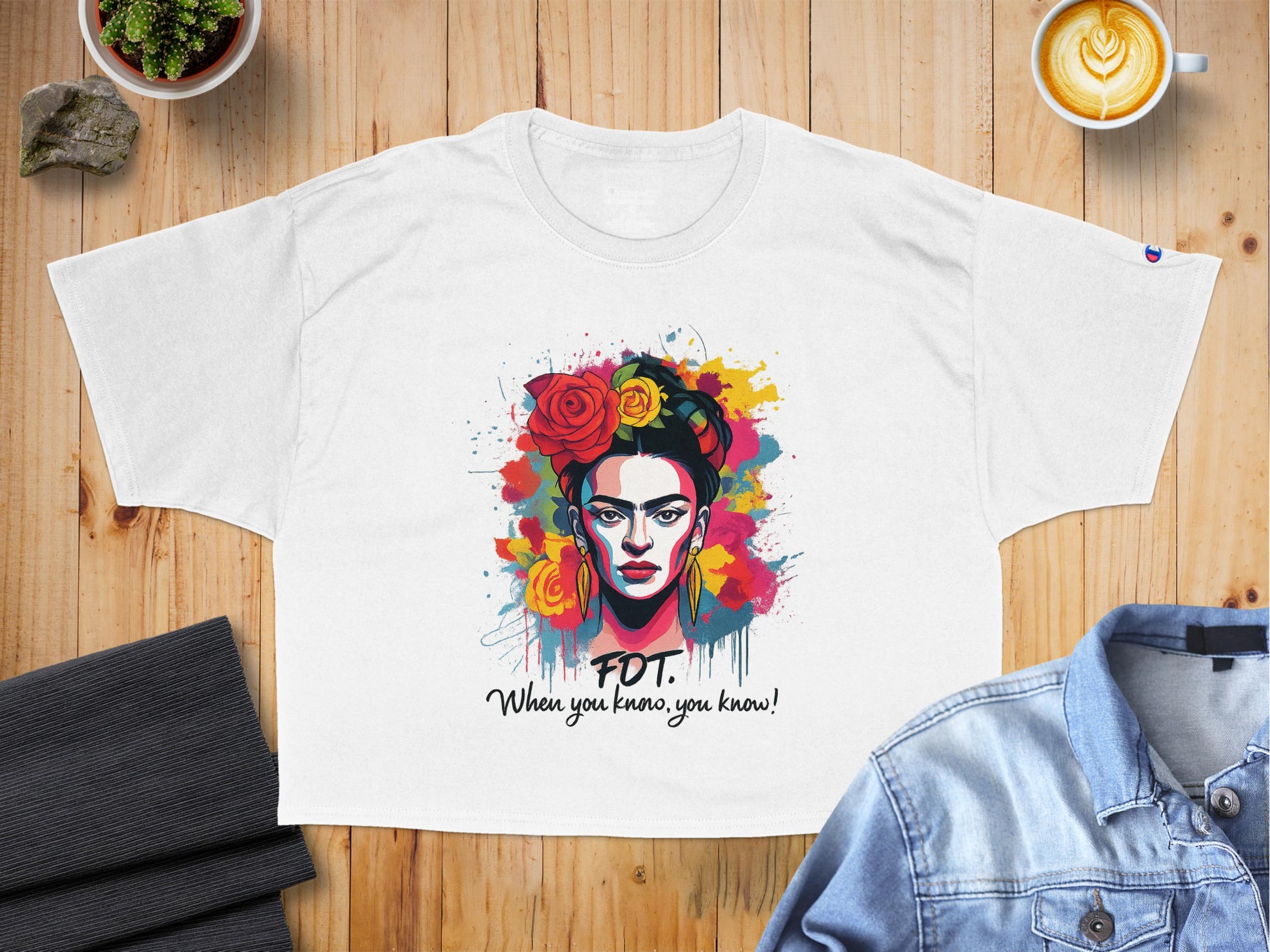 Frida Kahlo Inspired Art Graphic Crop Top product