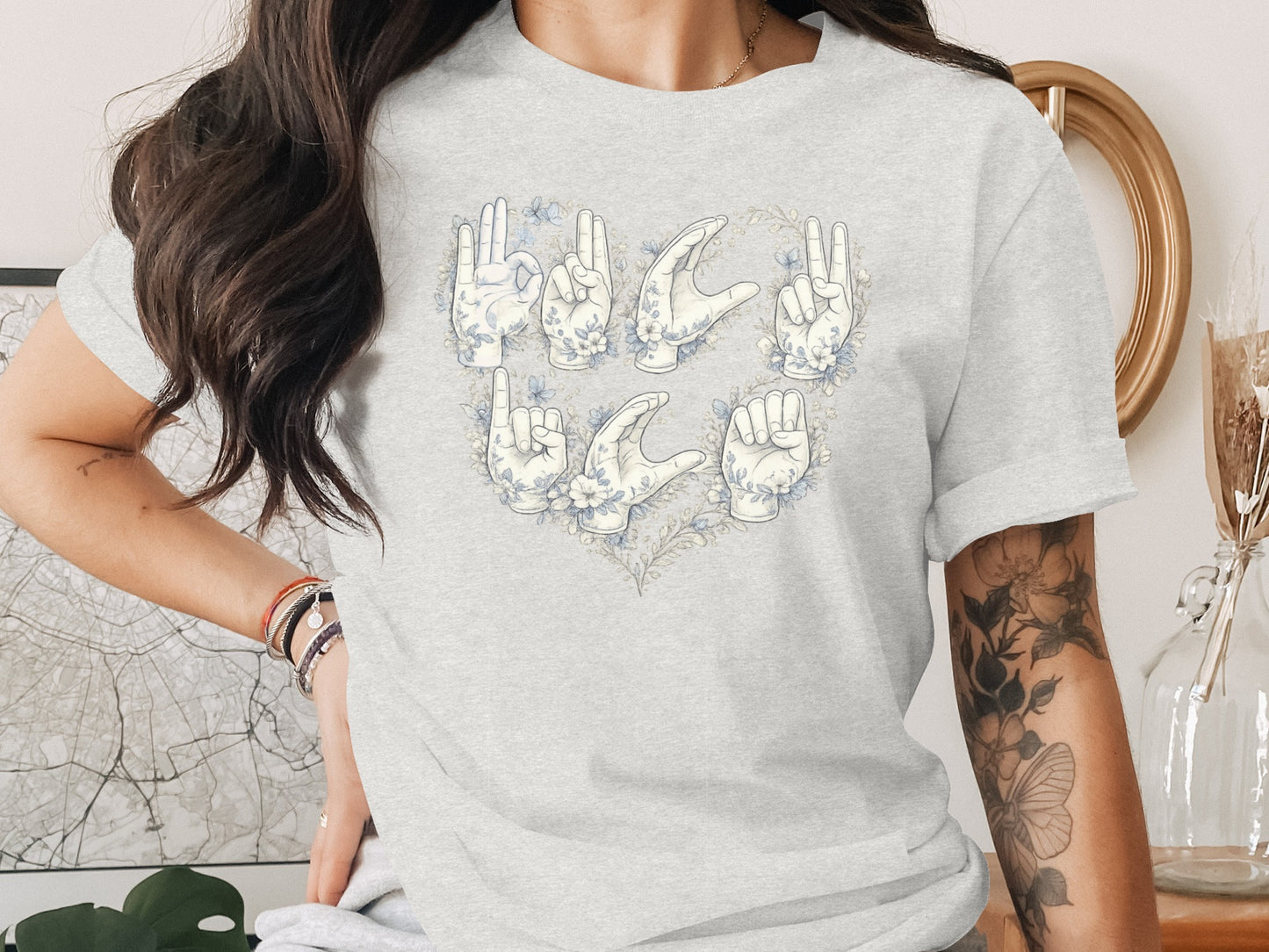 Sign Language Love Graphic Design T-Shirt Product